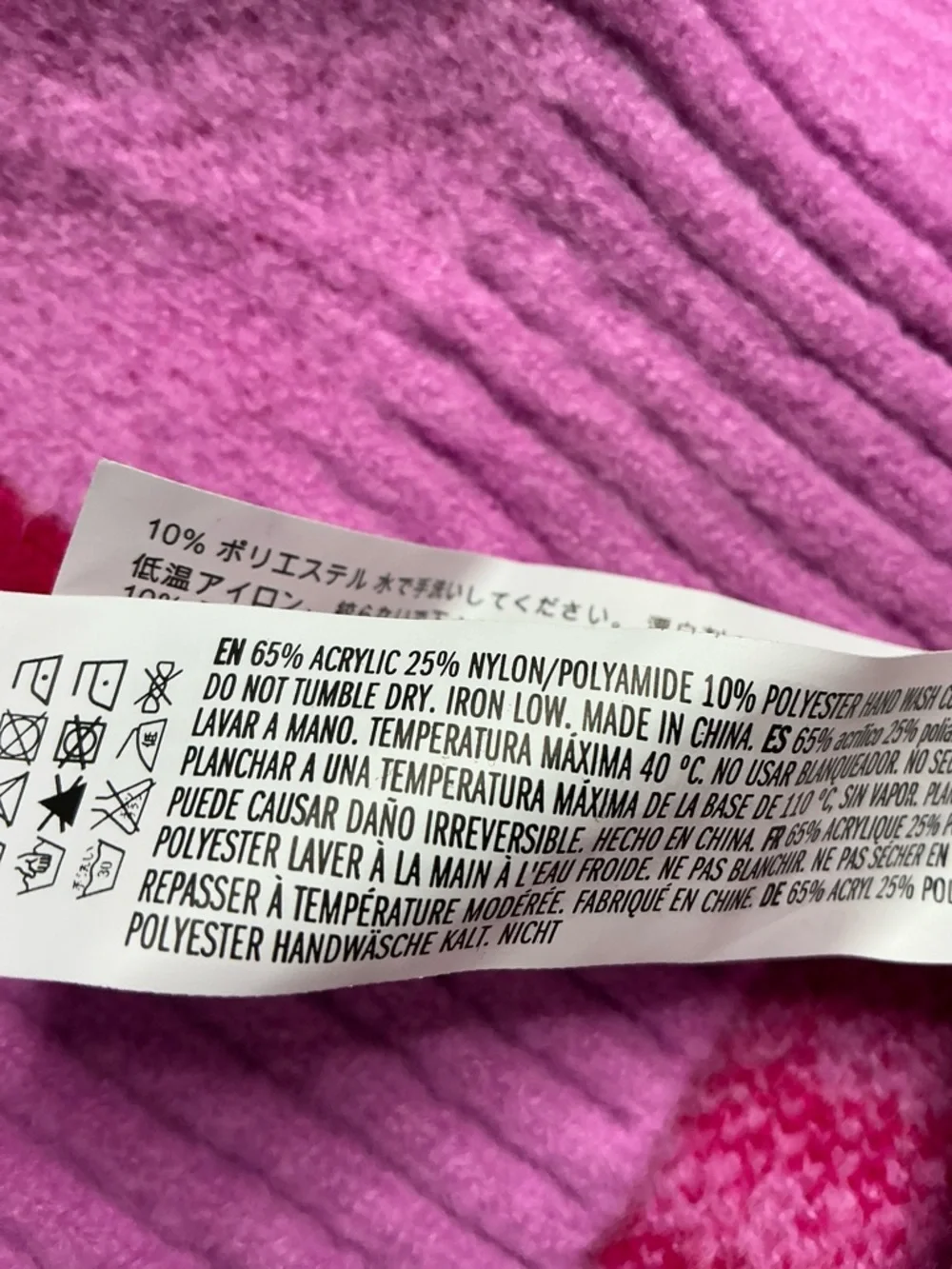 Grey Lab Hot Pink Plaid Oversized Sweater Vest Anthropologie - Picture 6 of 8